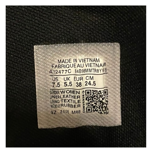 Converse Chuck Taylor Leather High Top Sneakers “Total Eclipse” - Picture 12 of 13